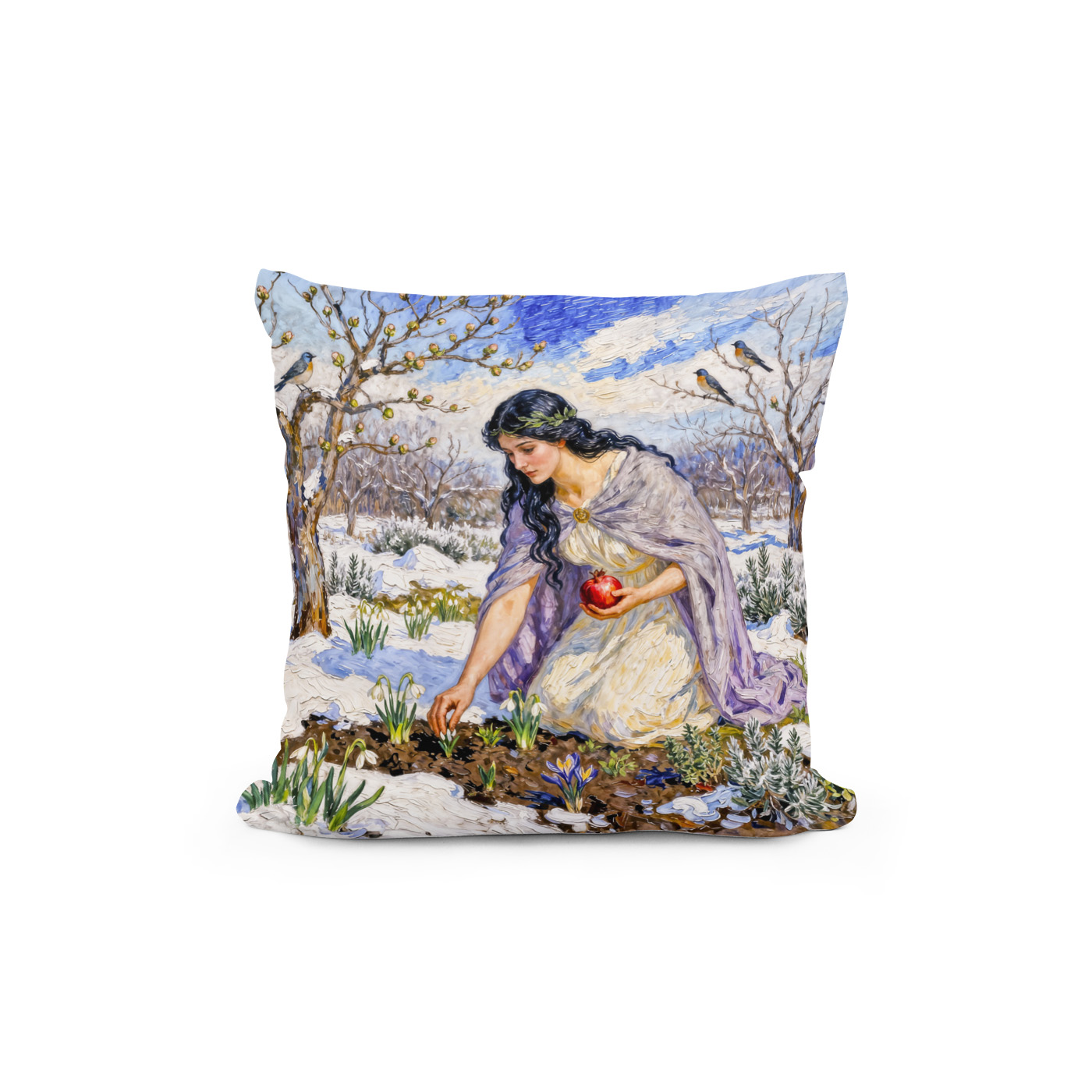 Kissen: Greek Goddess Persephone Early Spring – Bild 2
