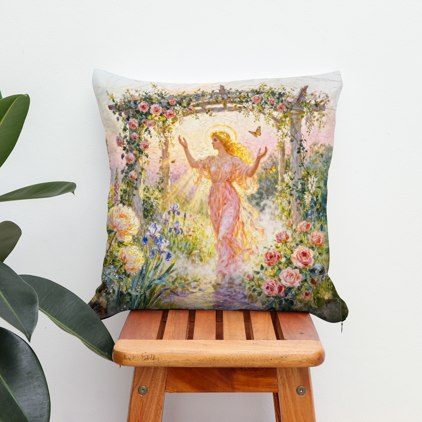 Kissen: Greek Goddess Eos Rose Sunrise