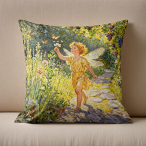 Kissen: Greek God Eros in Garden