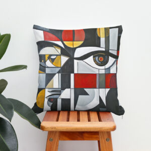 Kissen: Geometric Abstract Face Composition