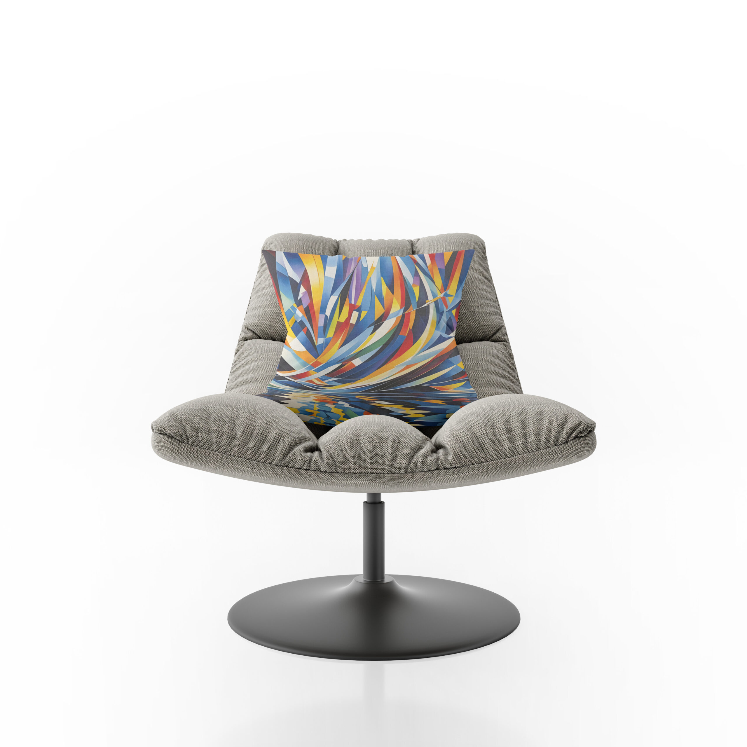 Kissen: Reflective Curve Geometry Abstraction – Bild 2