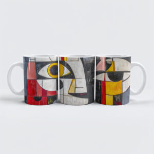raxxa Premium-Tasse: Abstract Fragmented Face Design