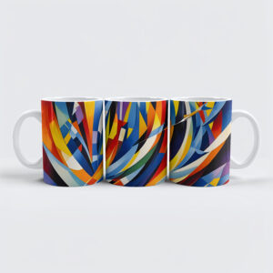 raxxa Premium-Tasse: Reflective Curve Geometry Abstraction