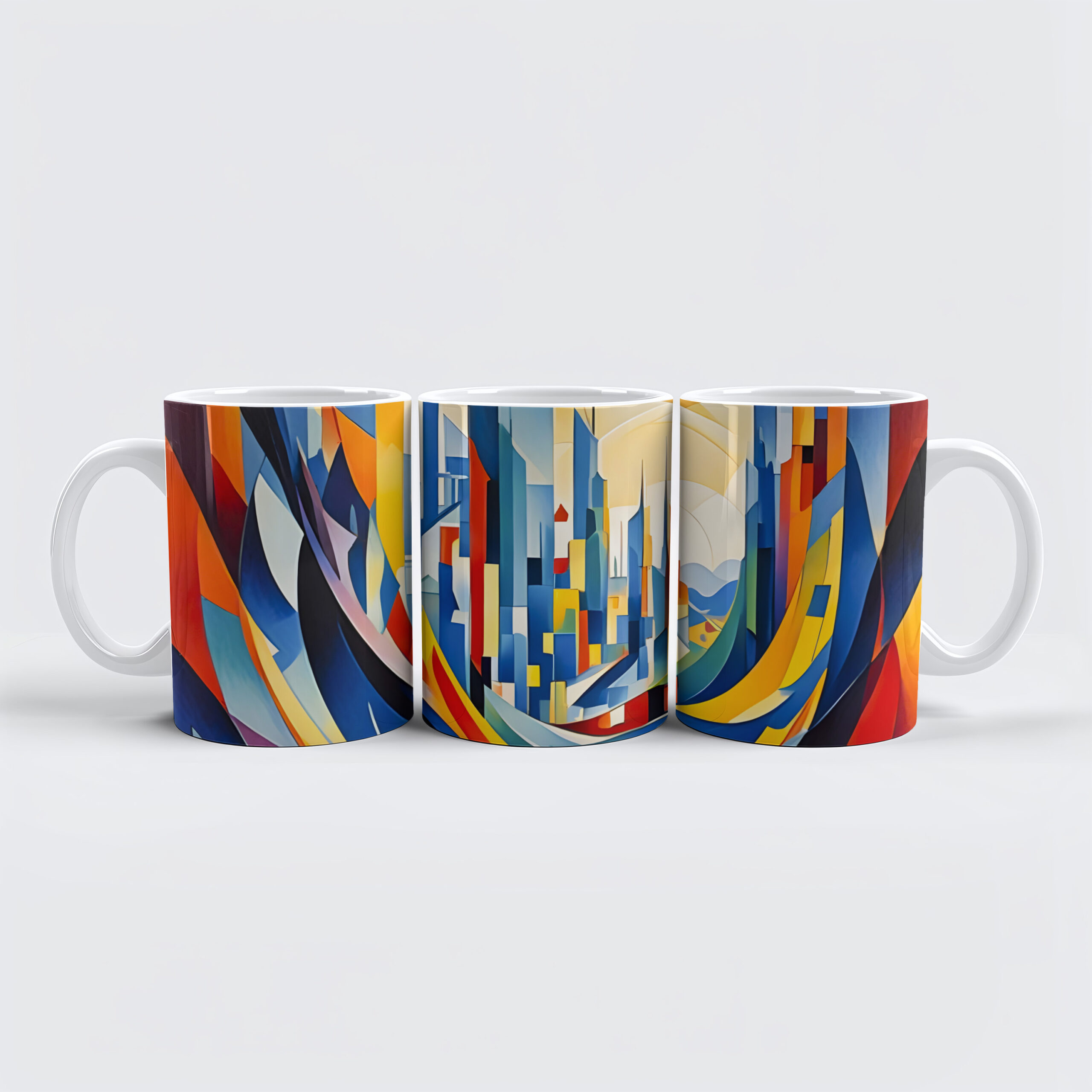 raxxa Premium-Tasse: Urban Skyline Reflection Abstraction
