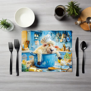 raxxa Premium-Tischset: Chef sheep sleeping in cooking pot