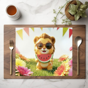 raxxa Premium-Tischset: Cute 3D Leo Zodiac Lion