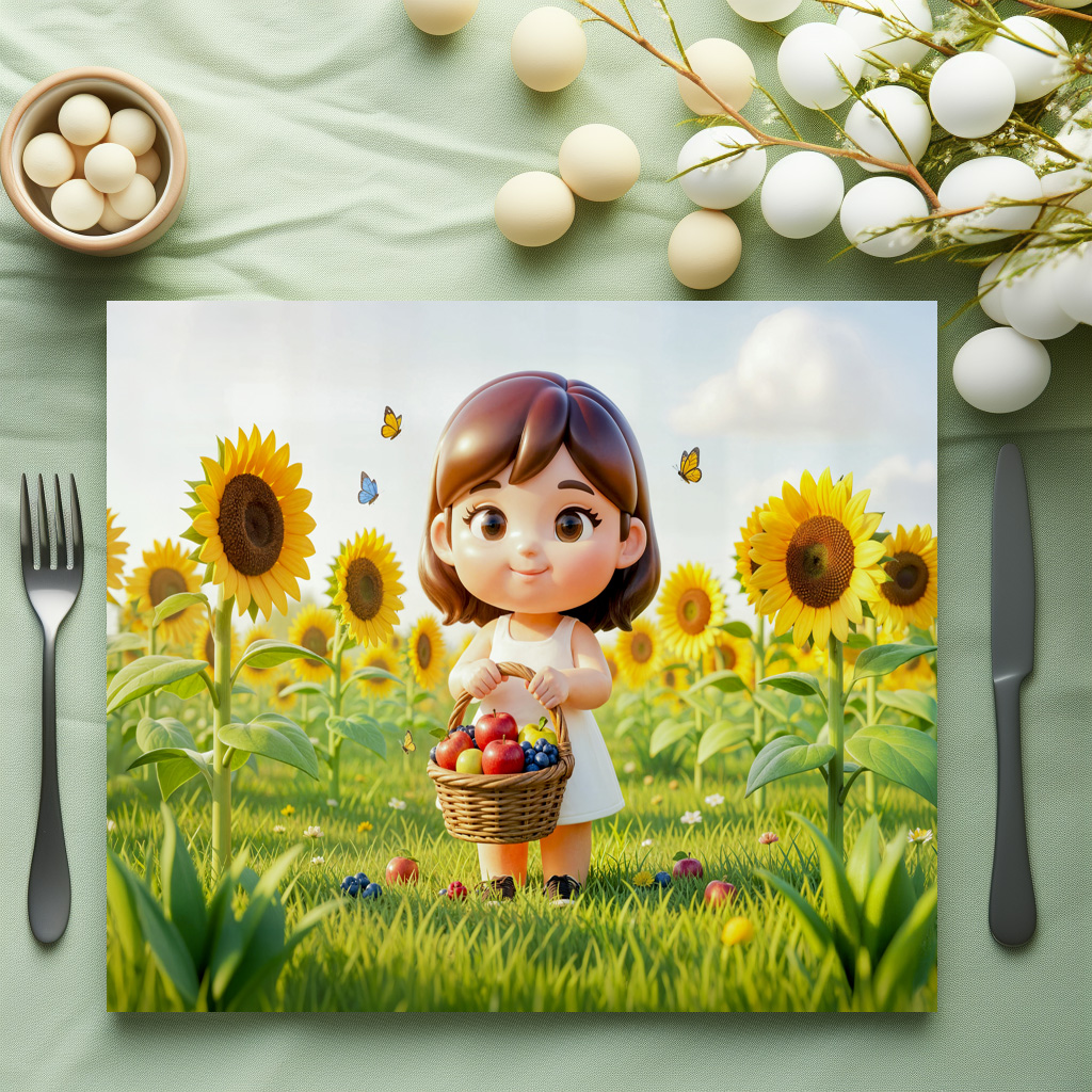raxxa Premium-Tischset: Cute 3D Virgo Zodiac Character – Bild 2
