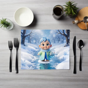 raxxa Premium-Tischset: Cute 3D Aquarius Zodiac Character