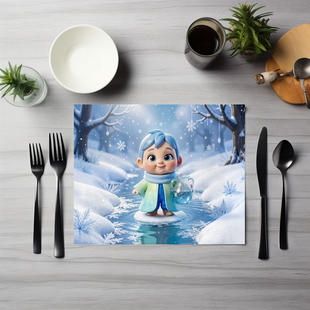 raxxa Premium-Tischset: Cute 3D Aquarius Zodiac Character