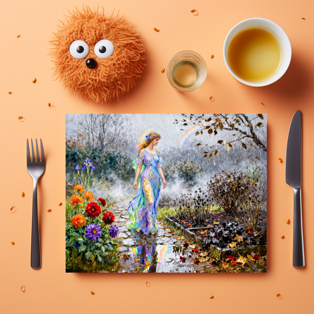 raxxa Premium-Tischset: Greek Goddess Iris November Rain – Bild 3