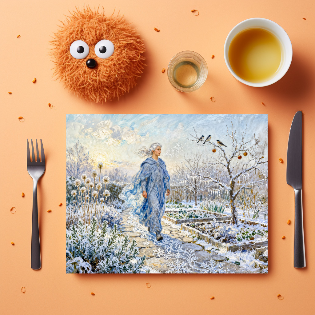 raxxa Premium-Tischset: Greek God Boreas Winter Garden – Bild 3