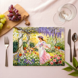 raxxa Premium-Tischset: Greek Goddess Flora in Garden