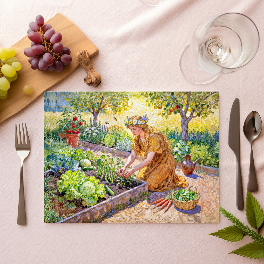 raxxa Premium-Tischset: Greek Goddess Demeter Harvest Garden