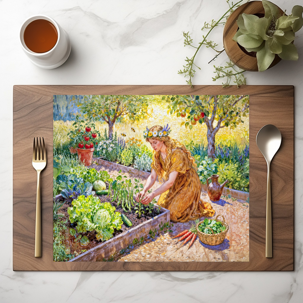 raxxa Premium-Tischset: Greek Goddess Demeter Harvest Garden – Bild 2