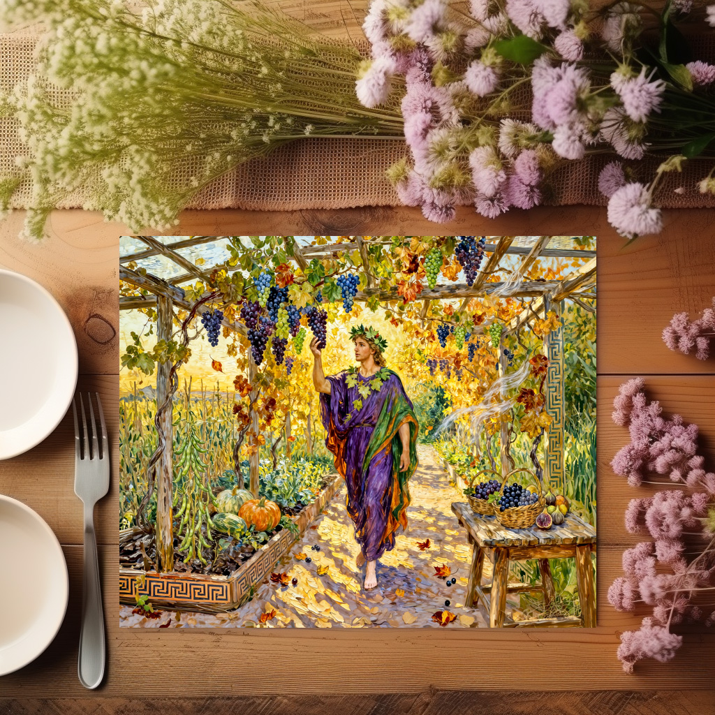 raxxa Premium-Tischset: Greek God Dionysus Vineyard Walk – Bild 3
