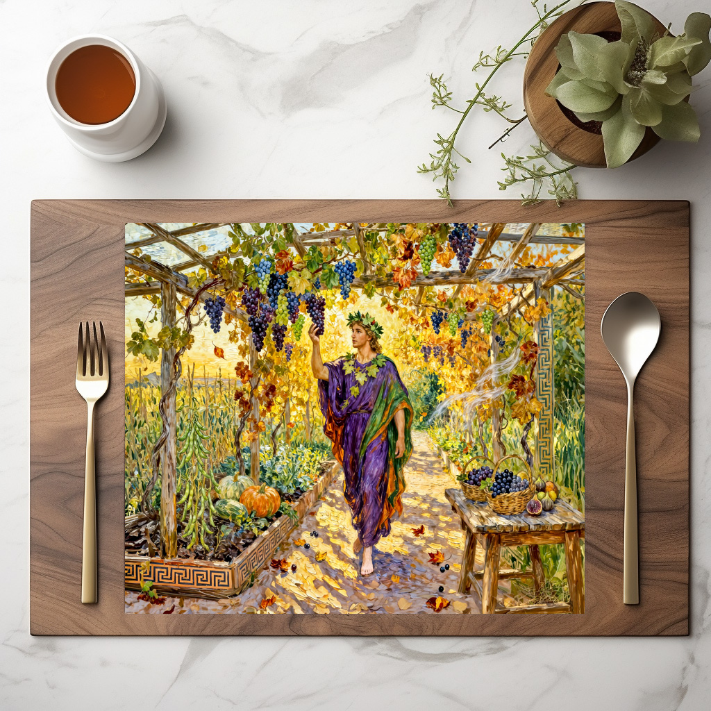 raxxa Premium-Tischset: Greek God Dionysus Vineyard Walk – Bild 2