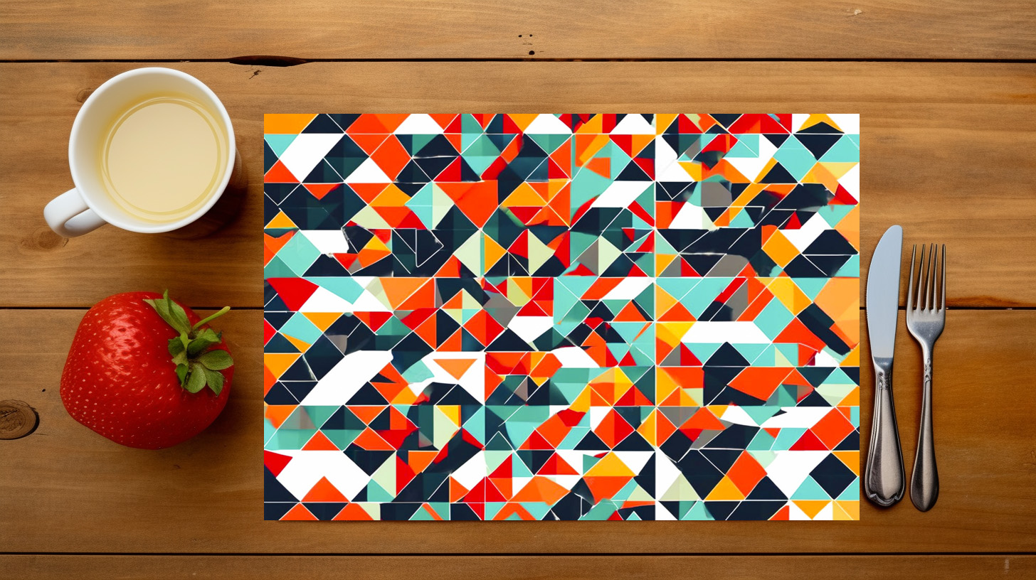 raxxa Premium-Tischset: Dynamic Abstract Color Rays - Image 3