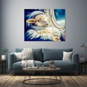 Poster: Astronaut sheep drifting in outer space