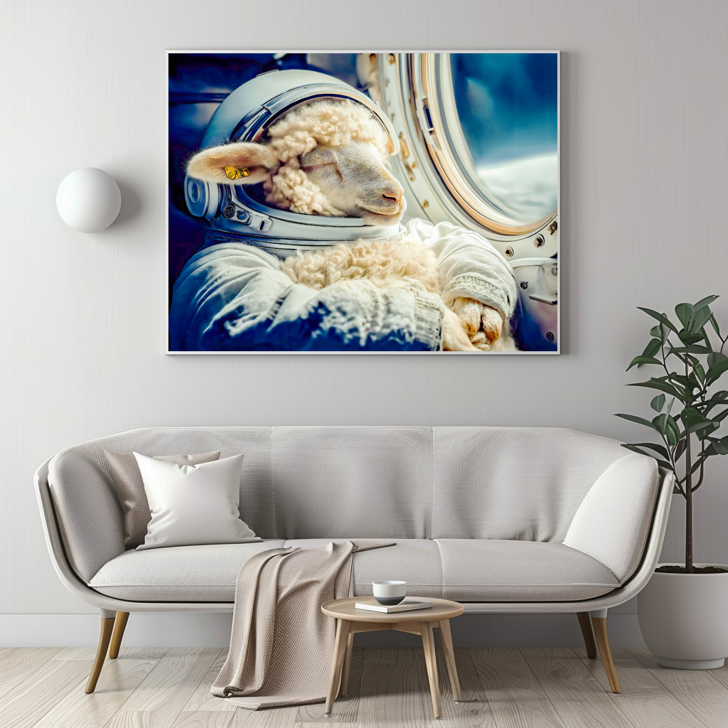 Poster: Astronaut sheep drifting in outer space – Bild 2