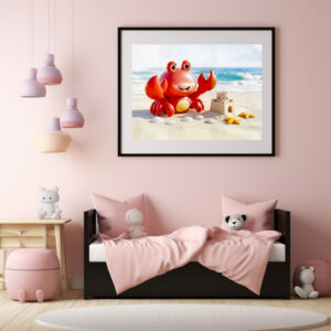 Poster: Cute 3D Cancer Zodiac Crab