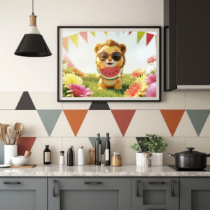 Poster: Cute 3D Leo Zodiac Lion
