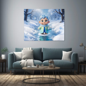 Poster: Cute 3D Aquarius Zodiac Character