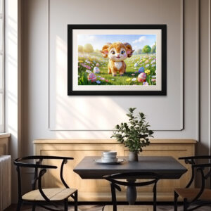 Poster: Cute 3D Aries Zodiac Ram