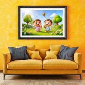 Poster: Cute 3D Gemini Zodiac Twins