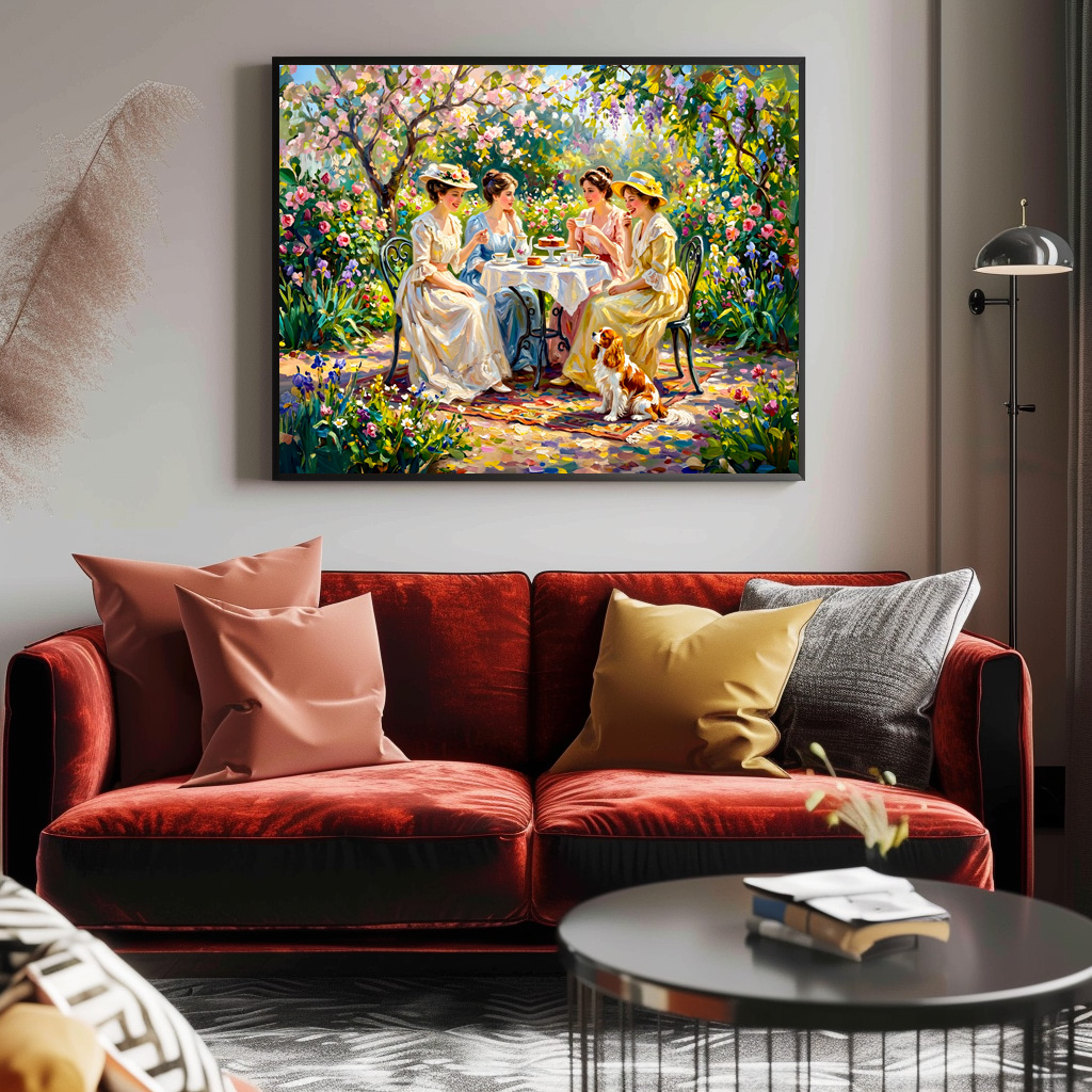 Poster: Ladies’ Garden Gathering with Cavalier Spaniel – Bild 2