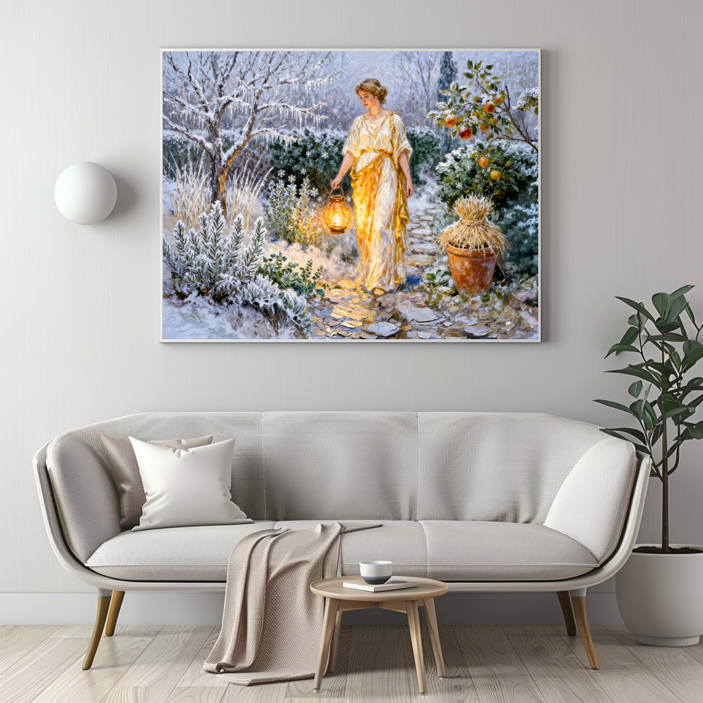 Poster: Greek Goddess Hestia Winter Garden – Bild 2