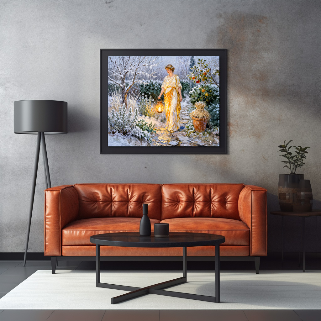 Poster: Greek Goddess Hestia Winter Garden – Bild 3