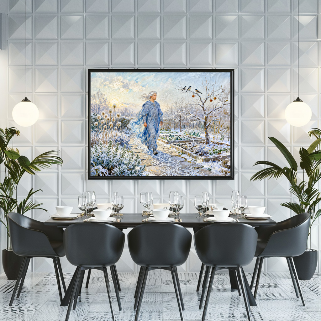 Poster: Greek God Boreas Winter Garden