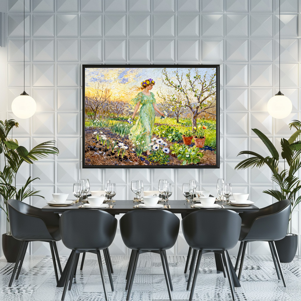 Poster: Greek Goddess Chloris Spring Garden