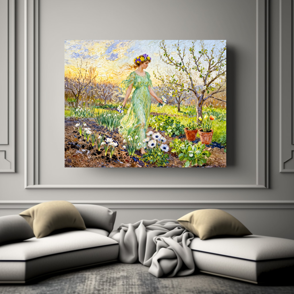 Poster: Greek Goddess Chloris Spring Garden – Image 2