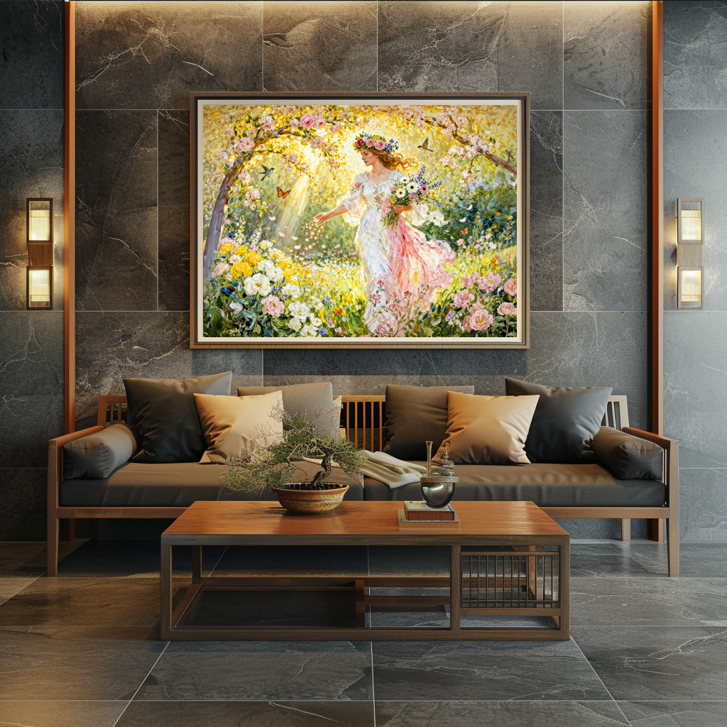 Poster: Greek Goddess Flores in Garden