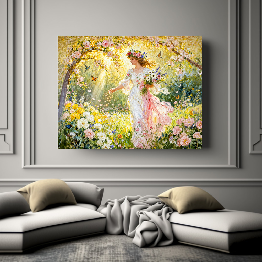 Poster: Greek Goddess Flores in Garden – Bild 3