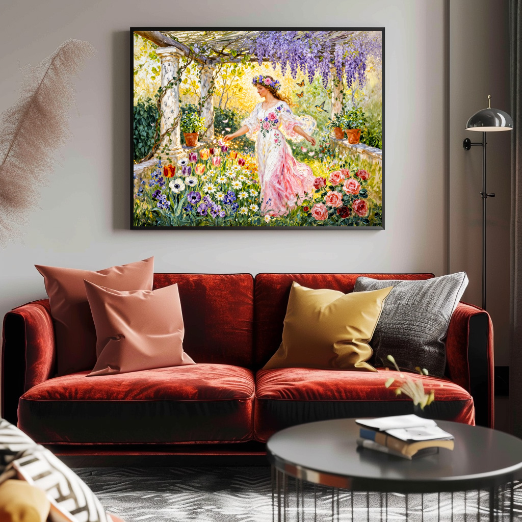 Poster: Greek Goddess Flora in Garden – Bild 2