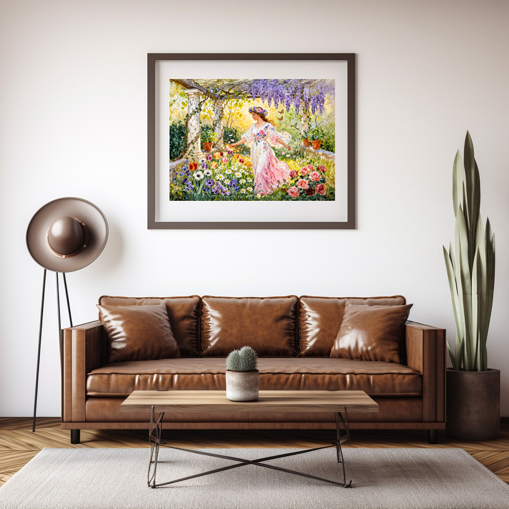 Poster: Greek Goddess Flora in Garden – Bild 3
