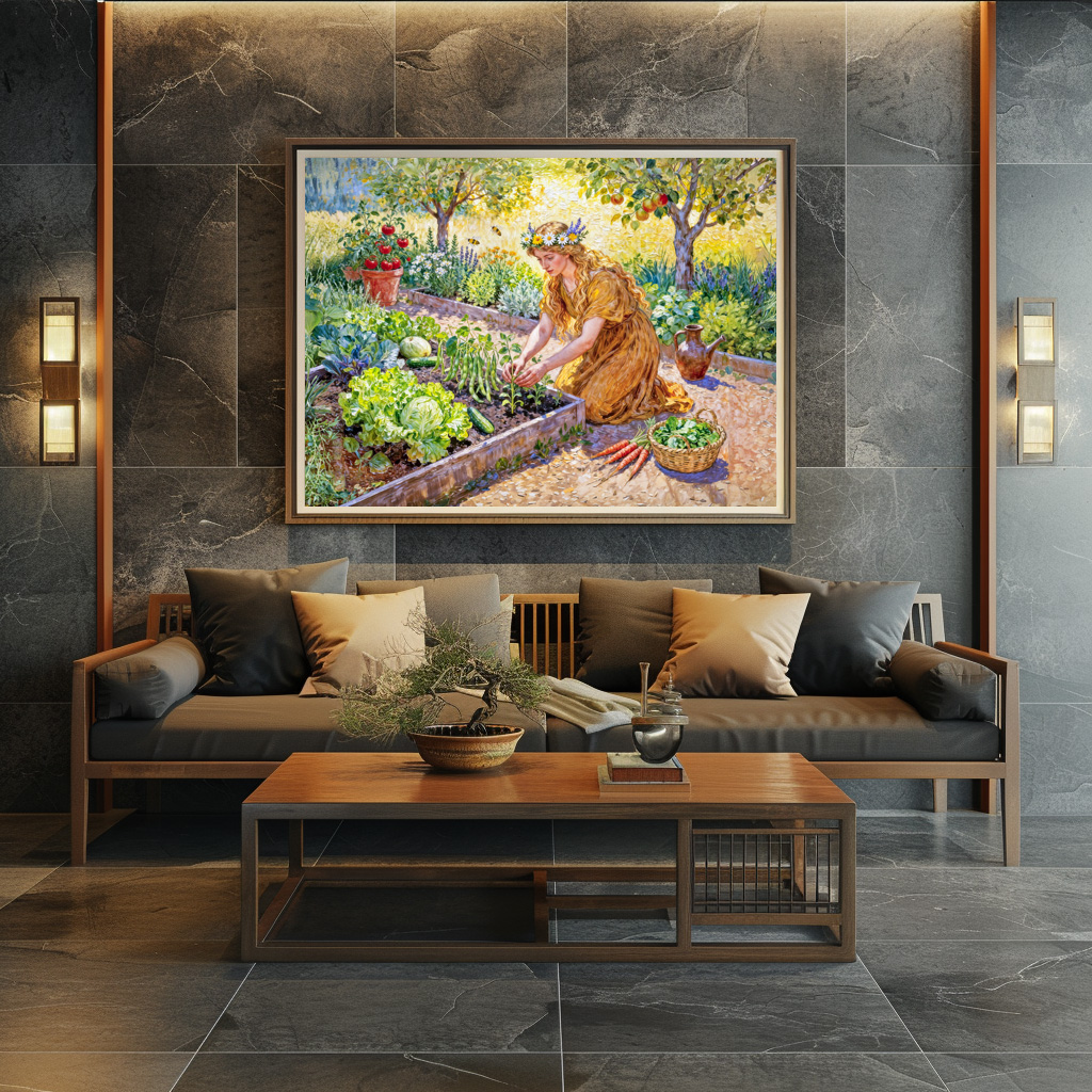 Poster: Greek Goddess Demeter Harvest Garden – Bild 2