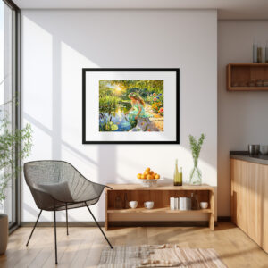 Poster: Greek Goddess Naiade Garden Pond