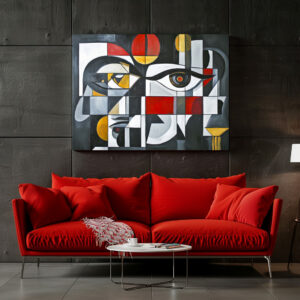 Poster: Geometric Abstract Face Composition