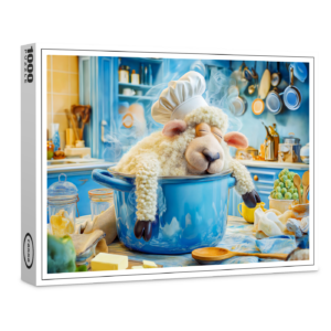 raxxa Premium-Puzzle: Chef sheep sleeping in cooking pot