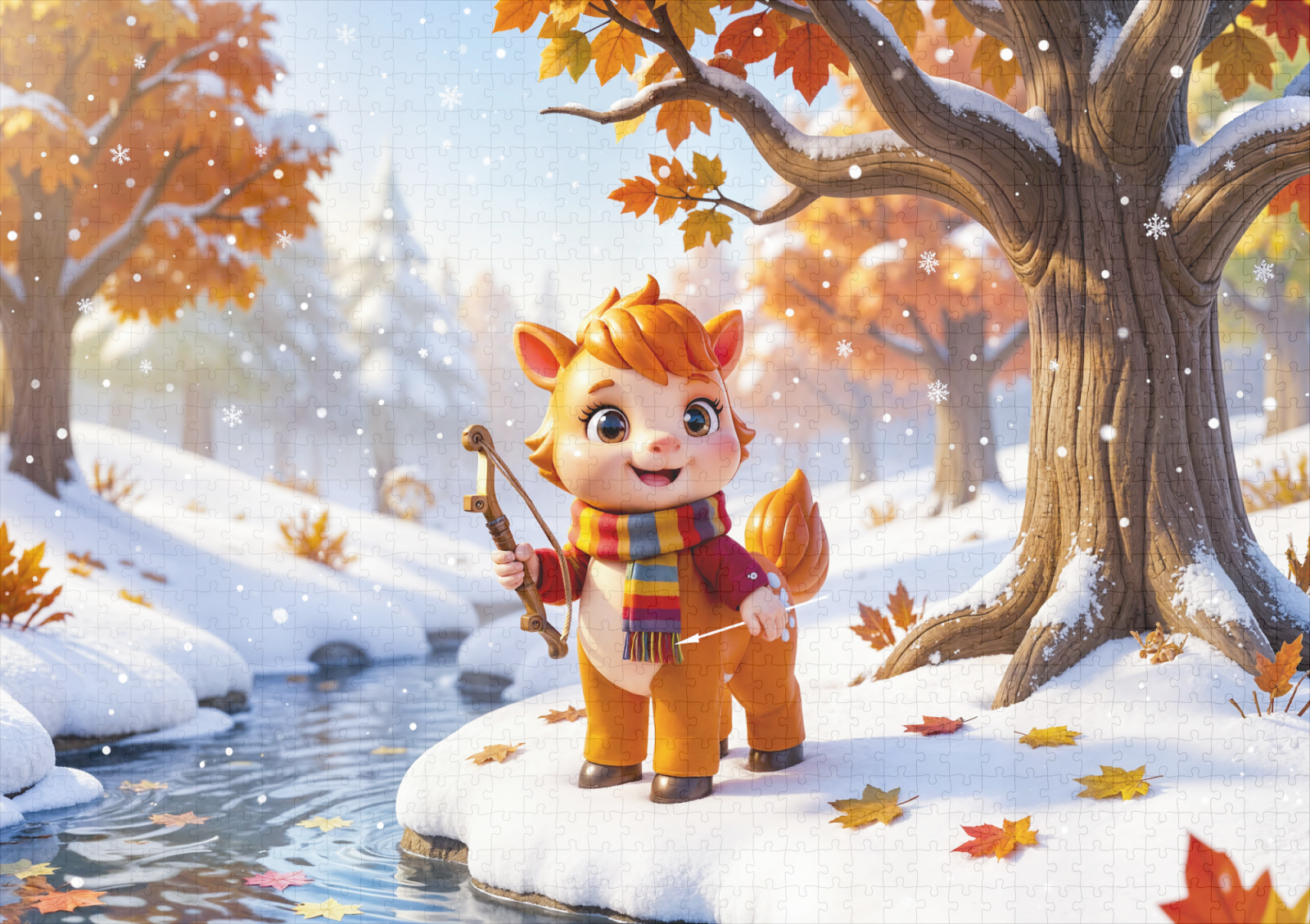 raxxa Premium-Puzzle: Cute 3D Sagittarius Zodiac Character – Bild 2