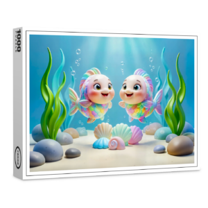 raxxa Premium-Puzzle: Cute 3D Pisces Zodiac Fish