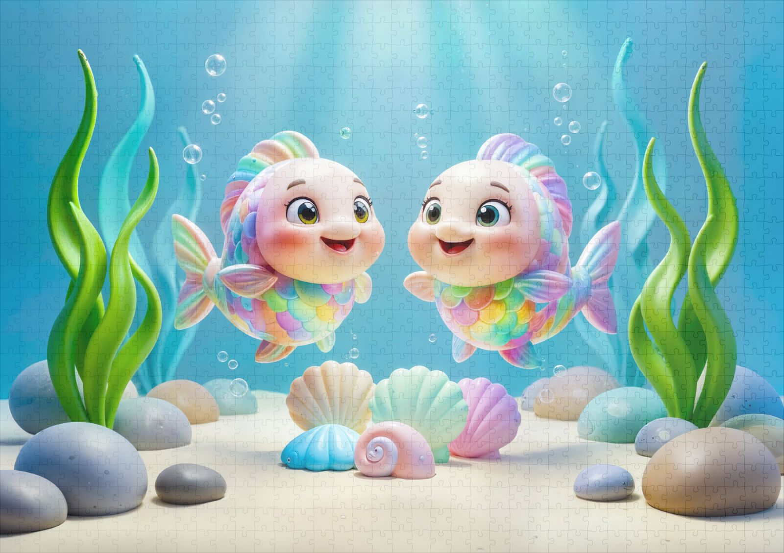 raxxa Premium-Puzzle: Cute 3D Pisces Zodiac Fish – Bild 2