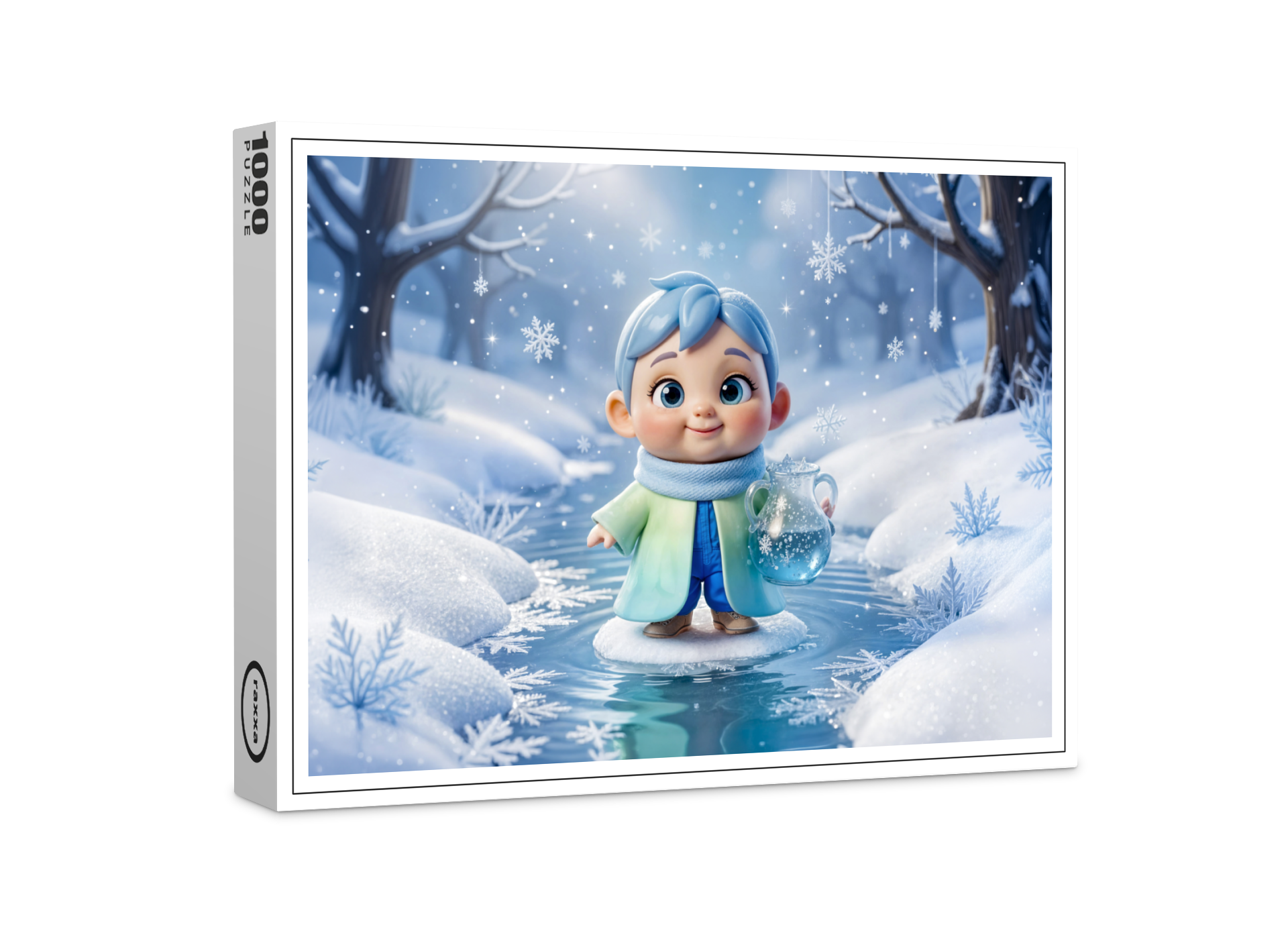 raxxa Premium-Puzzle: Cute 3D Aquarius Zodiac Character