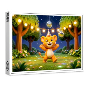raxxa Premium-Puzzle: Cute 3D Leo Character Illustration