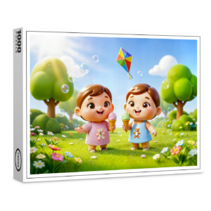 raxxa Premium-Puzzle: Cute 3D Gemini Zodiac Twins