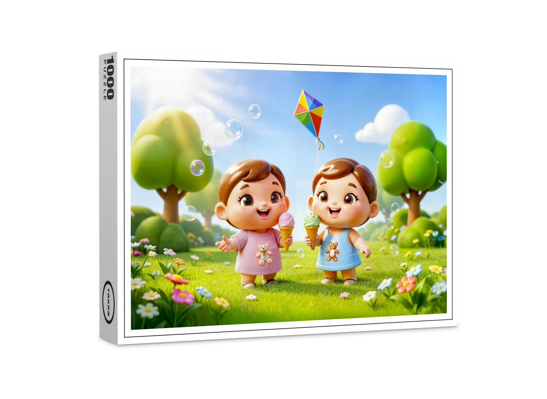 raxxa Premium-Puzzle: Cute 3D Gemini Zodiac Twins