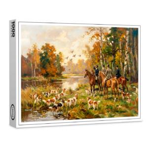 raxxa Premium-Puzzle: Duck Hunt on Horseback with Spaniels